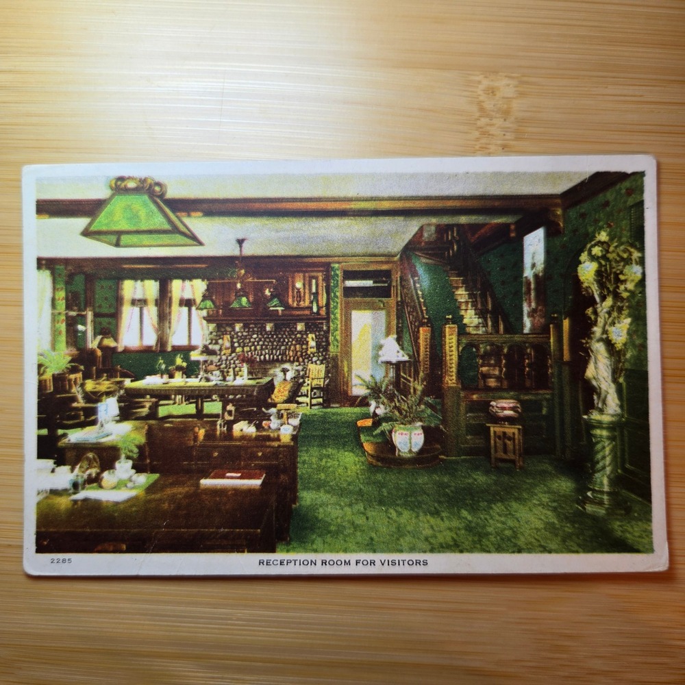 Vintage Postum Postcard Reception Room for Visitors Battle Creek MI 2285